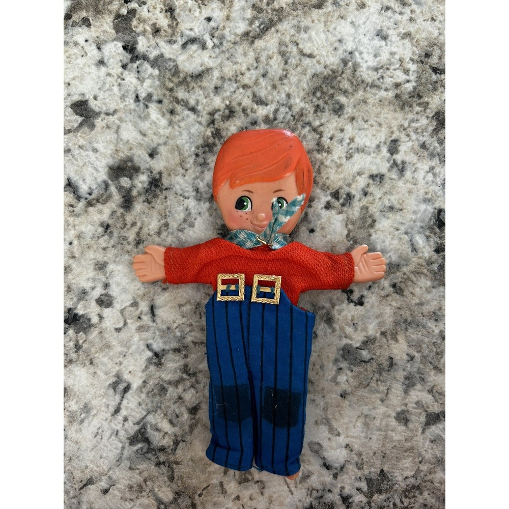 Vintage Original 1970's Ideal Casey Train Conductor Boy Doll Flatsy Doll